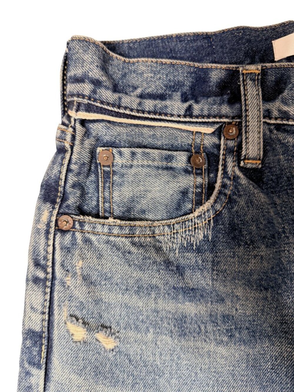MOUSSY Vintage MV Sundown Straight Jeans 24 Made in Japan 100% Cotton NWT - Picture 5 of 16